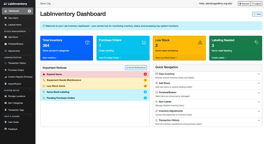 Inventory Dashboard