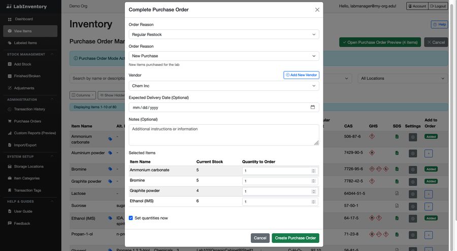 Purchase Order Management